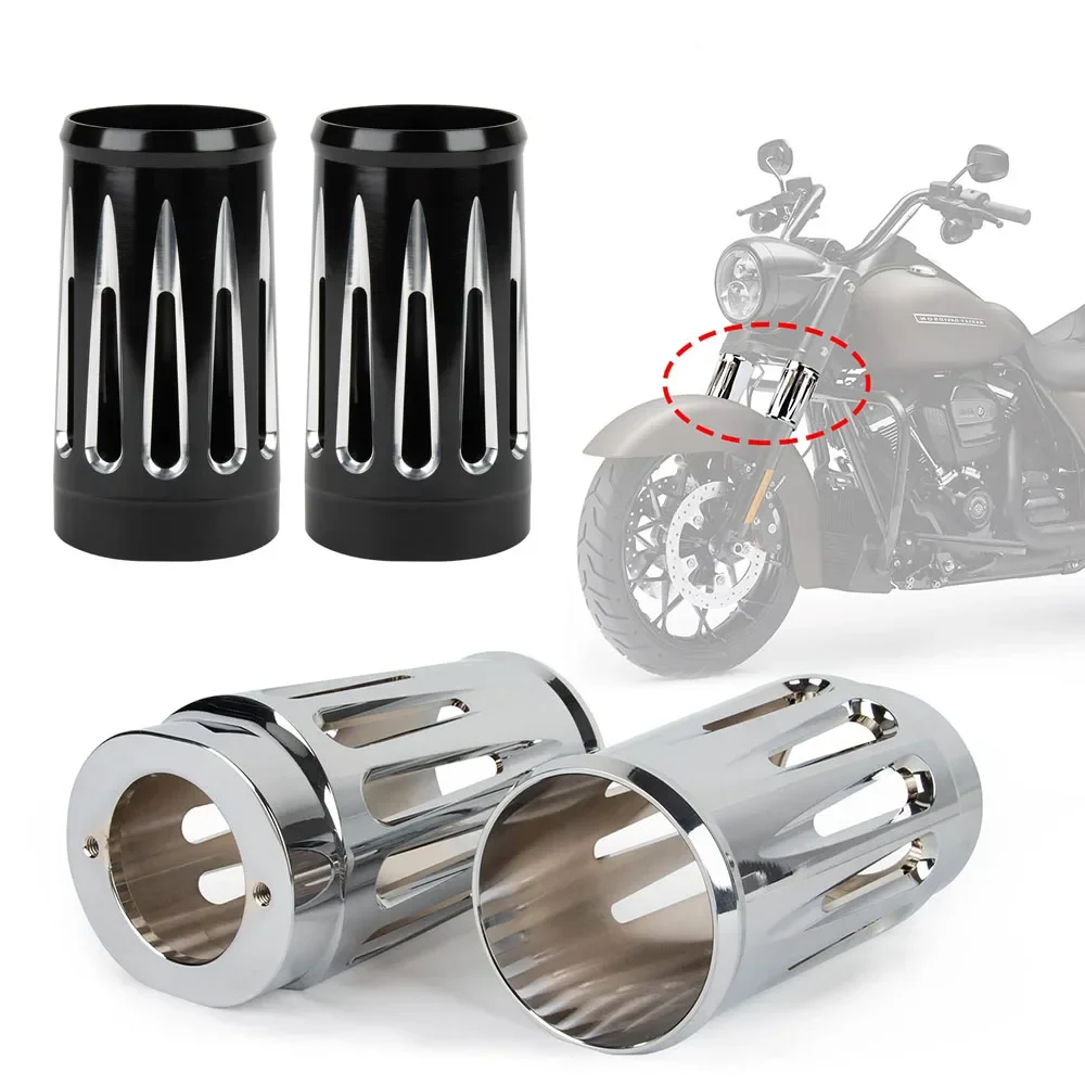 

Motorcycle Fork Boot Slider Shock Covers For Harley Street Road Glide Electra Glide Road King FLHX FLHT 1986-2019