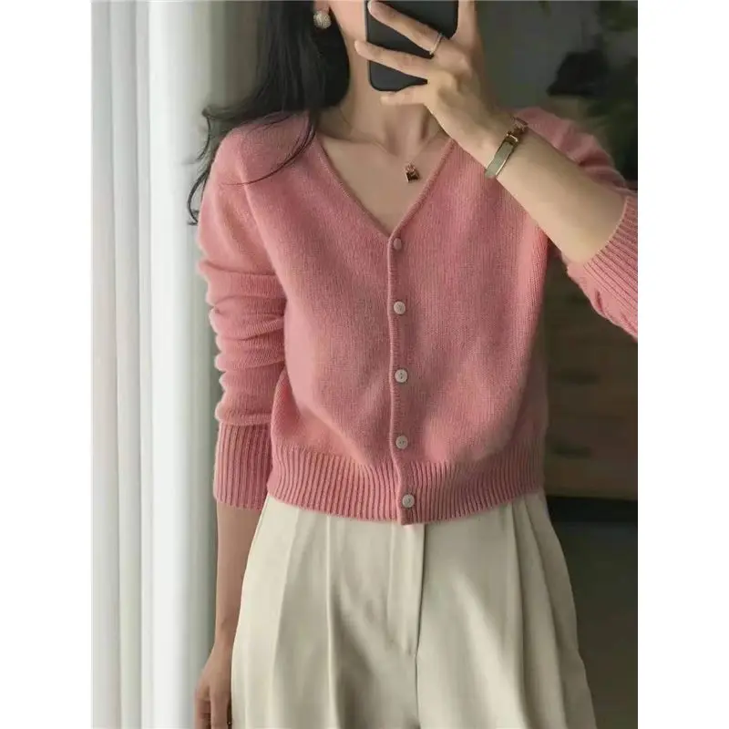 

Autumn Fashion Trendy Versatile Soft Temperament V-neck Cardigan