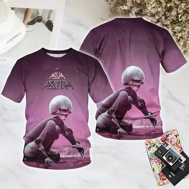 Classic Asia Rock 2025 New 3D Print T-shirt Fashion Men Women Hip Hop Trend Short Sleeve Tees Summer Oversized Unisex Streetwear