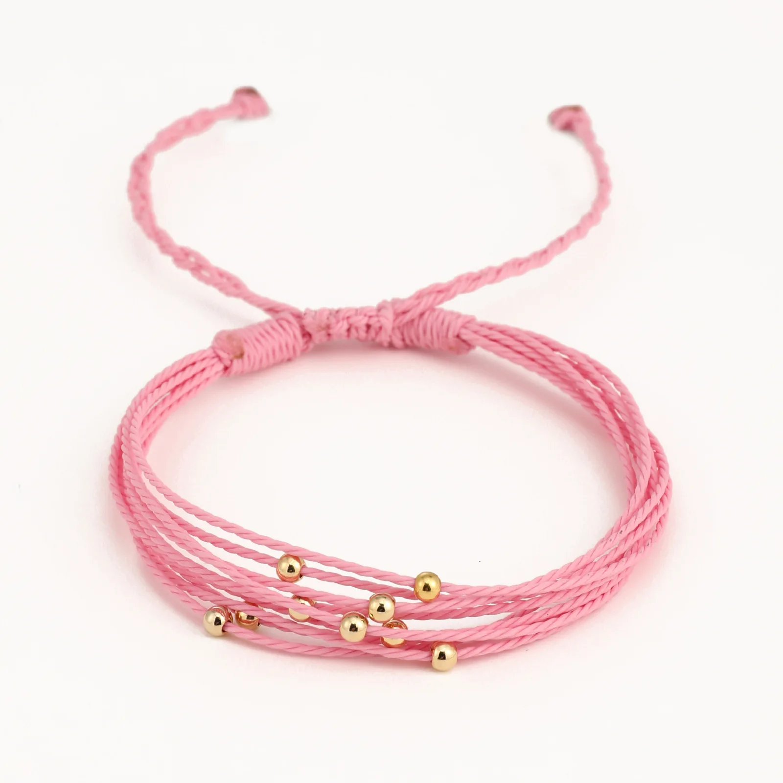 Vlen wasserdichtes geflochtenes Armband mit gewachster Kordel, mehrsträngig, verstellbares Handband, Surf-Strand-Boho-Schmuck für Frauen, Geschenk, umweltfreundlich – Detail 6