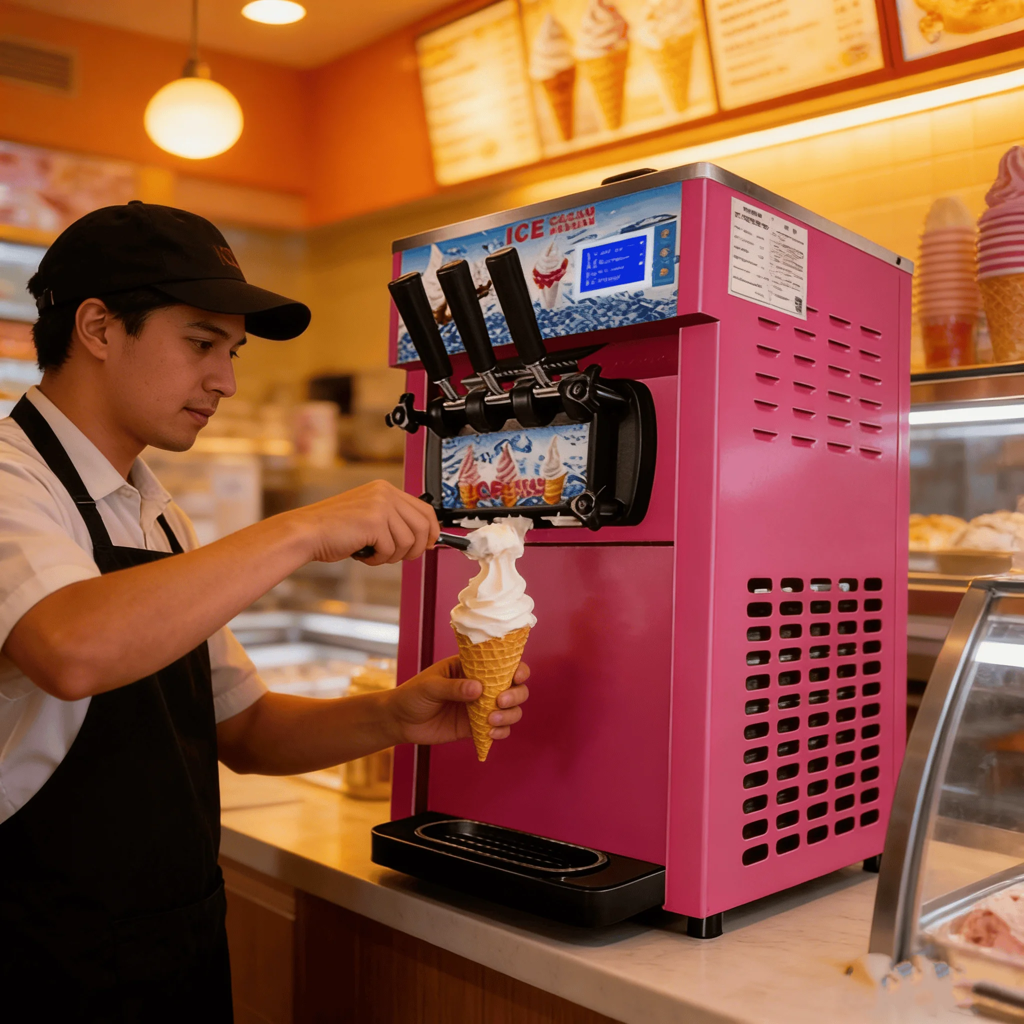 

3 flavor ice cream soft serve machine ice cream maker with promotion price