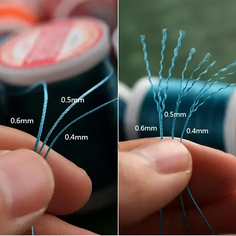 0.4-0.8mm Round Waxed Thread for Leather Craft Sewing DIY Jewelry Round Wax Coated Thread for Braided Bracelets Leather Sewing