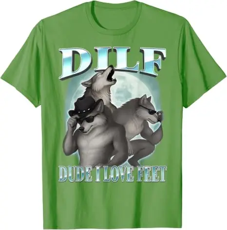 Alter, ich liebe Füße, lustiges Alpha-Werwolf-Mond-Bootleg-Meme-T-Shirt, Y2k-Werwolf-Mond, weiche Baumwoll-T-Shirts, Herrenmode, Ästhetik – Detail 9