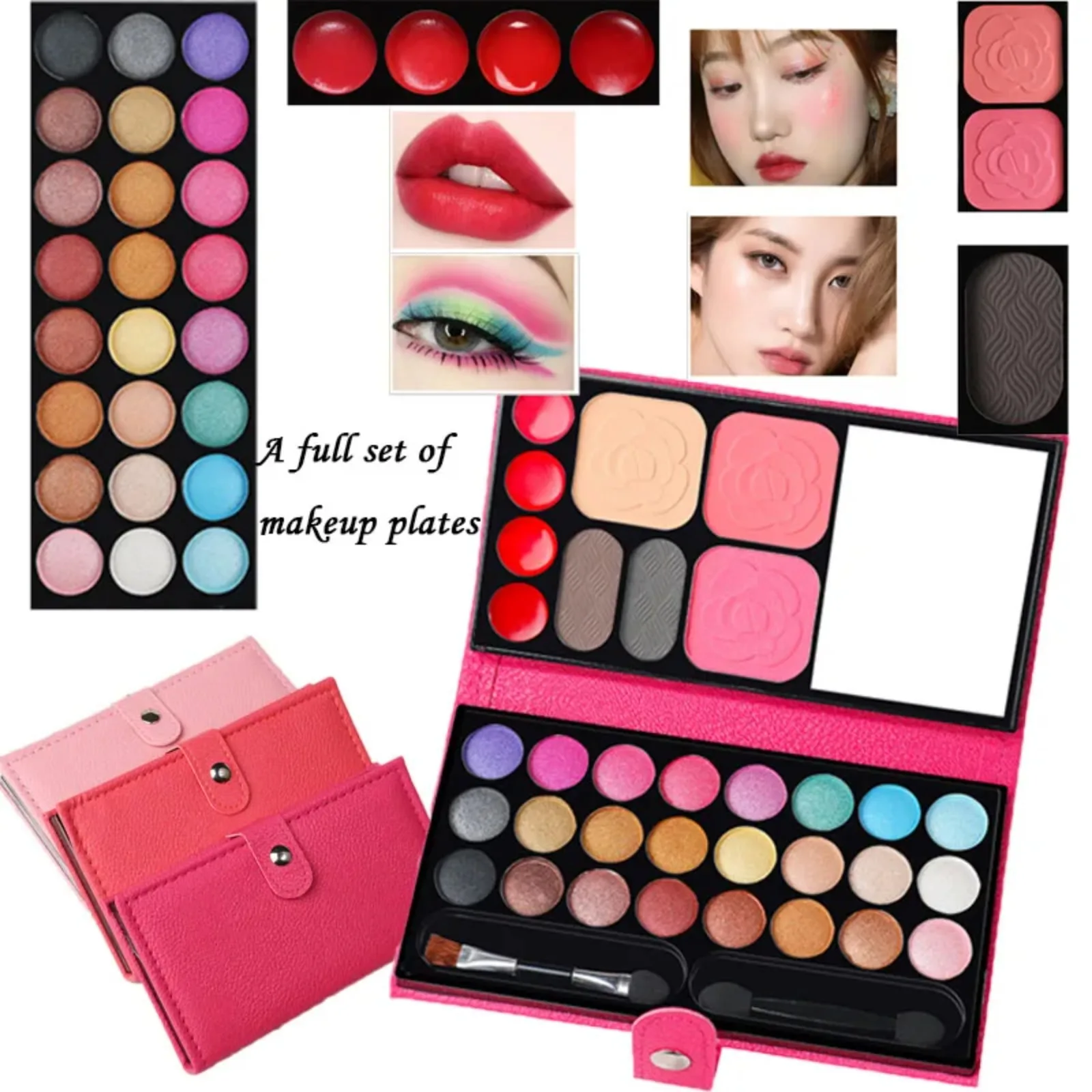 

Beginner Full Makeup 33 Colors Eyeshadow Palette Set Makeup Student Children's Day Stage Makeup Cosmetics Palette Blush Powder