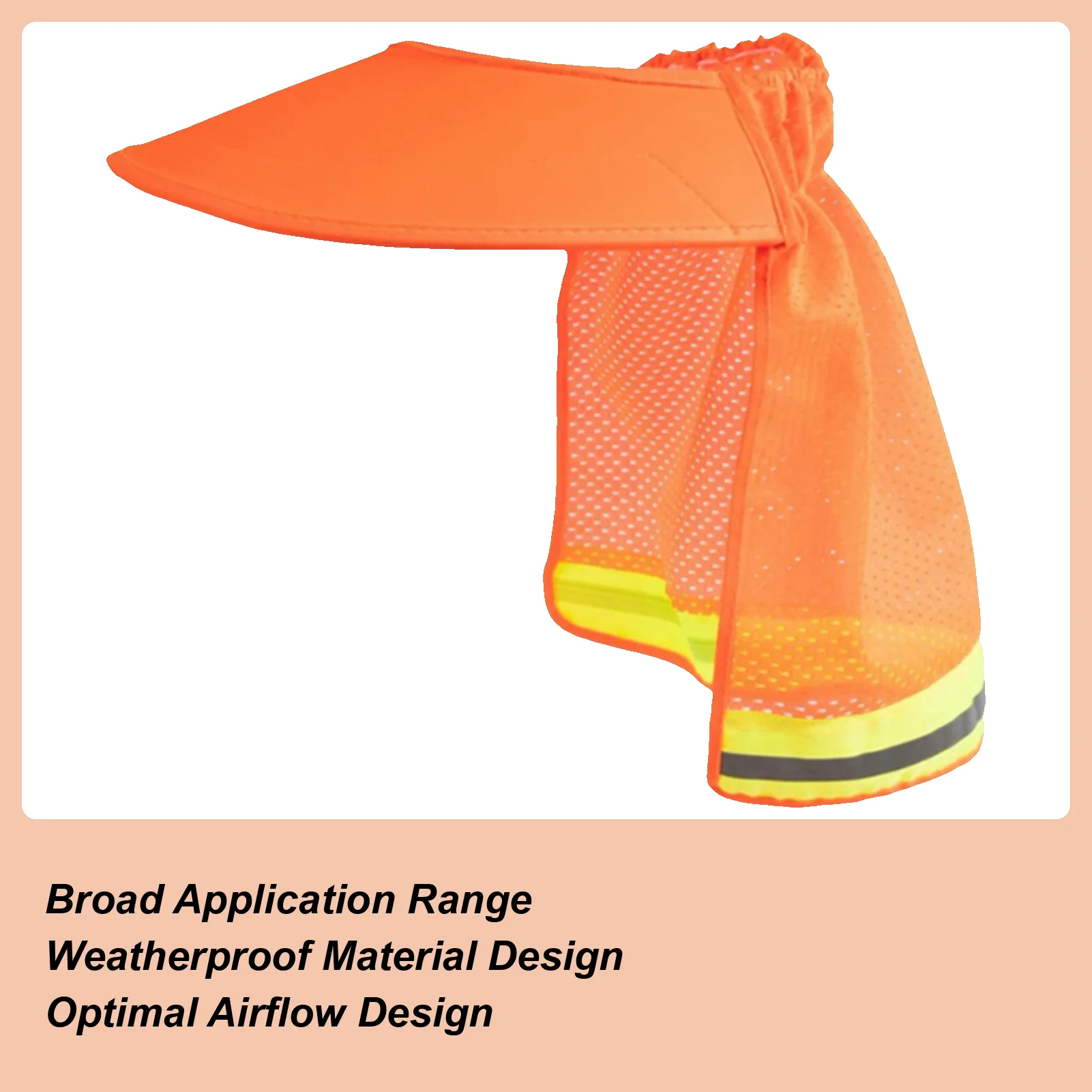 

Hard Hat Sun Shade Hard Hat Neck Shade Adjustable Tightness Cap Attachment Anti-UV Breathable For Face Head Work Hiking
