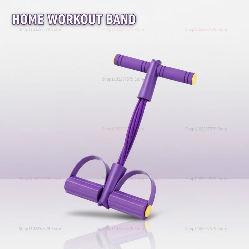 Banda de resistencia elástica de 4 tubos para yoga, adecuada para estirar abdomen, cintura y brazos, y para pérdida de peso.