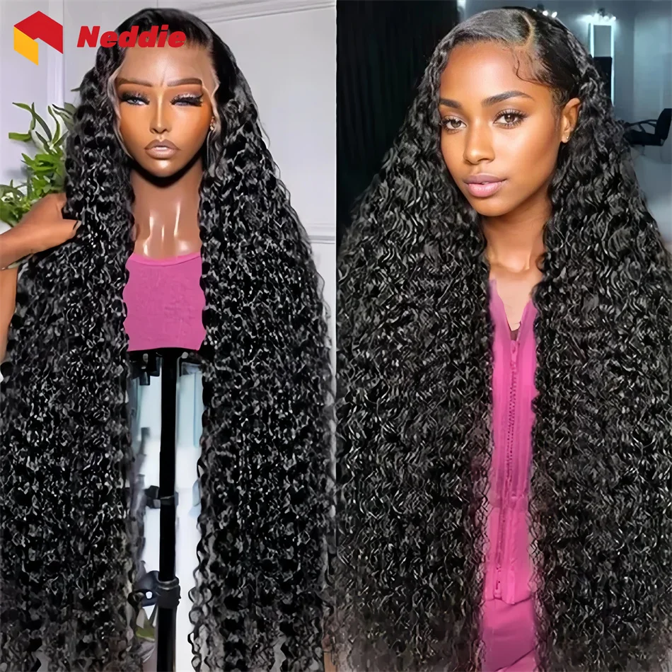 Brazilian Cheap Black Colored Curly 13x6 Hd Lace Front Free Wigs 200 Density 100% Human Hair Lace Frontal Wig on Clearance Sale