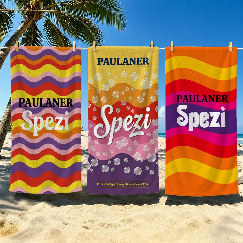 Brand Paulaner Spezi Towel Towel Soft Pool Gift For Travel Gym Shower Cool Camping Quick Dry Sports  Large Beach Towel