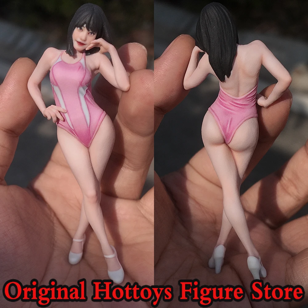 

In Stock 1/16 Scale Female Soldier Pink Swimsuit Beauty Mini Sculpture Full Set About 10cm Action Figure Model Collection