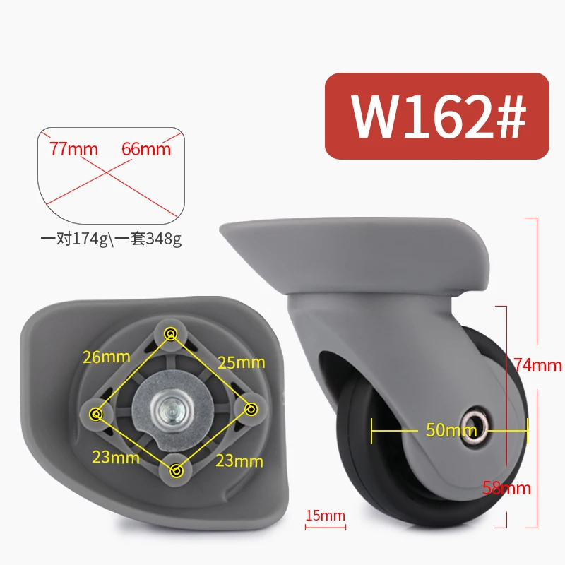 Replacement Wheels For American Tourister Z63 360° Smooth Swivel Luggage Casters - Thick Rubber Wearproof Easy Install