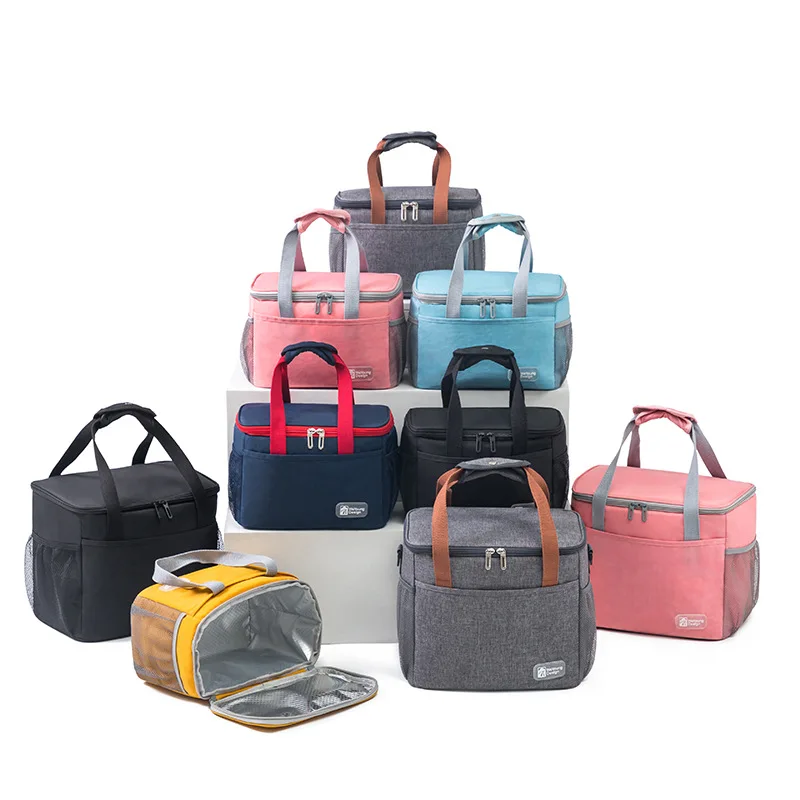 

Portable Outing Lunch Bag Women's Men's Thermal Cooler Rice Keep Fresh Oxford Cloth Pouch Picnic Food Heat for Work Nurse Kids
