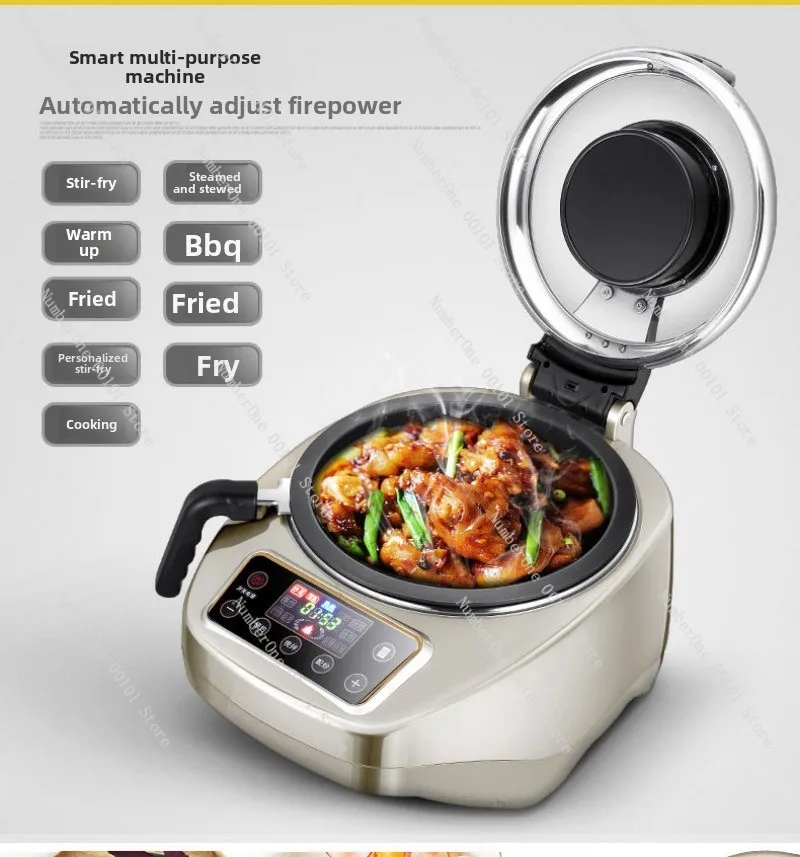 6th Gen Smart Cooking Robot 5.6L Automatic Smokeless Electric Wok