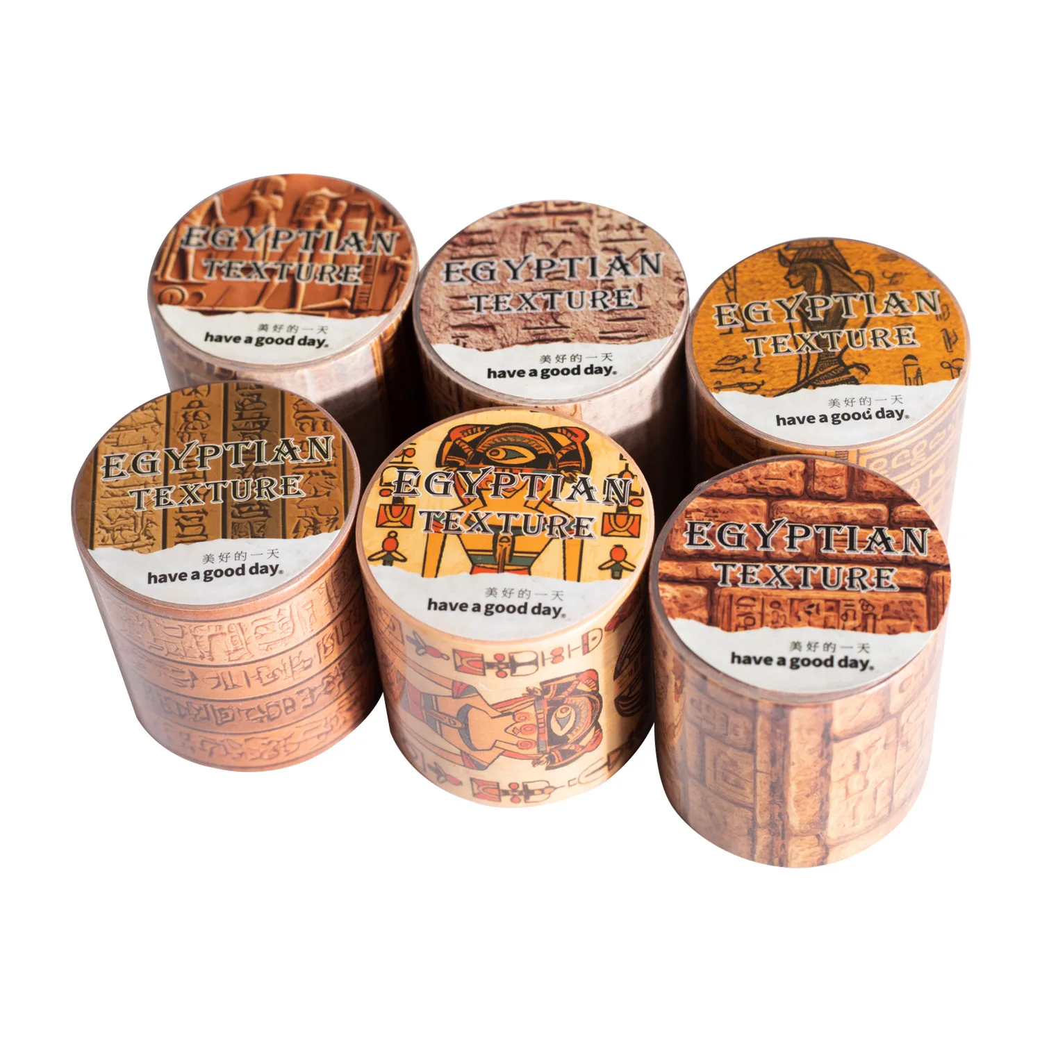 

6 шт./1 набор Декоративные клейкие ленты «Исследование Египта», маскировочные ленты, наклейки для скрапбукинга, бумага для DIY, японский стиль