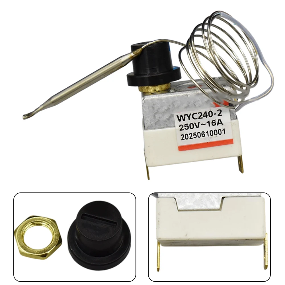 Electric Fryer Thermostat 240°C Temperature Limiter Thermostat For Electric Fryers Ovens Heat Control Switch Overheat Protection