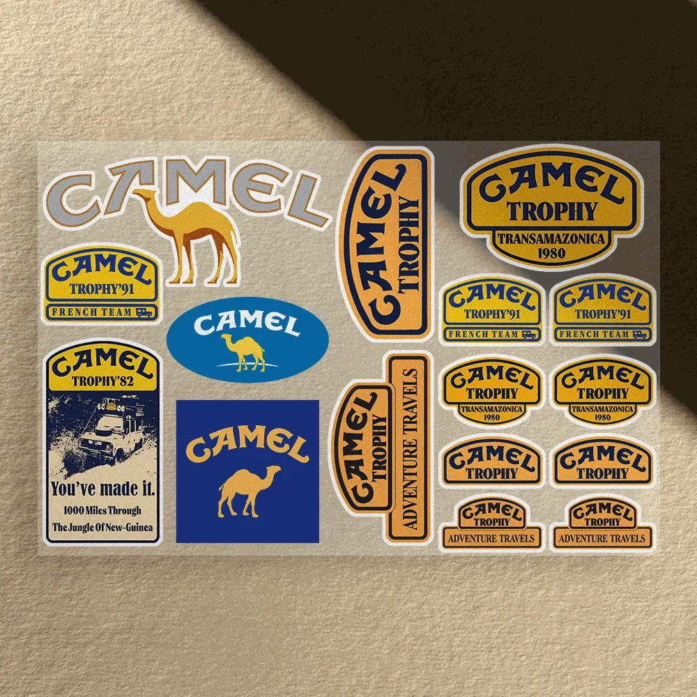 Motorcycle Sticker Waterproof for Helme Tank Car Body Bicycle Universal Vinyl Decal C-CamelS