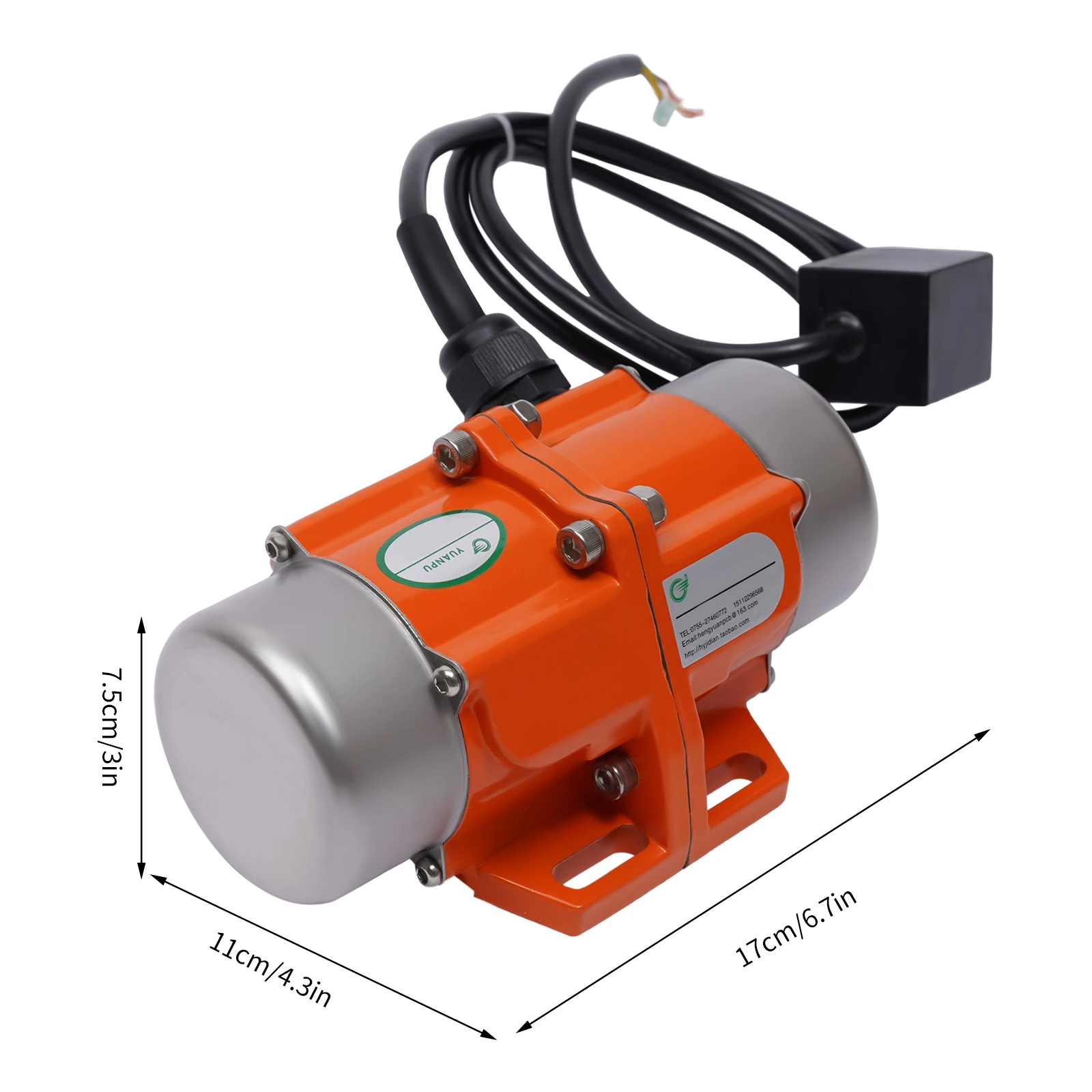 AC Vibration Motor Vibrating Motor 3000 Rpm, Asynchronous Vibrator 60W 220V Single Phase Not Include Plugs