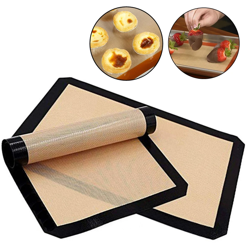 

Reusable Silicone Baking Mats Non-Stick BBQ Grill Mat Pad Baking Sheet Oven Mat Picnic Cooking Cookie Tray Barbecue Oven Tools