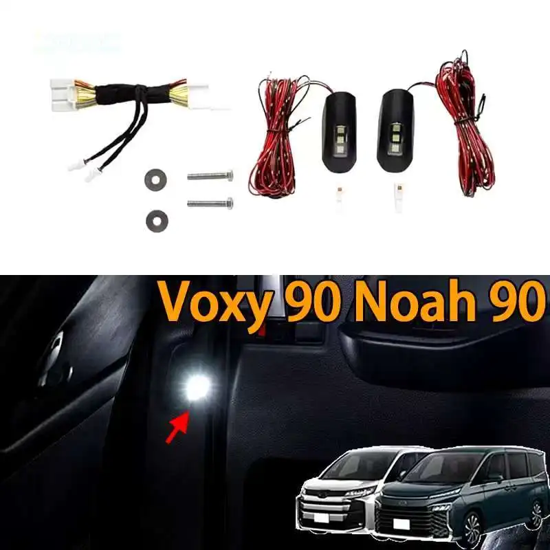 2pcs-voxy-90-noah-90-2022-present-welcome-lights-car-led-lights-pedal-lamp-indoor-lamp-floor-lights-atmosphere-light