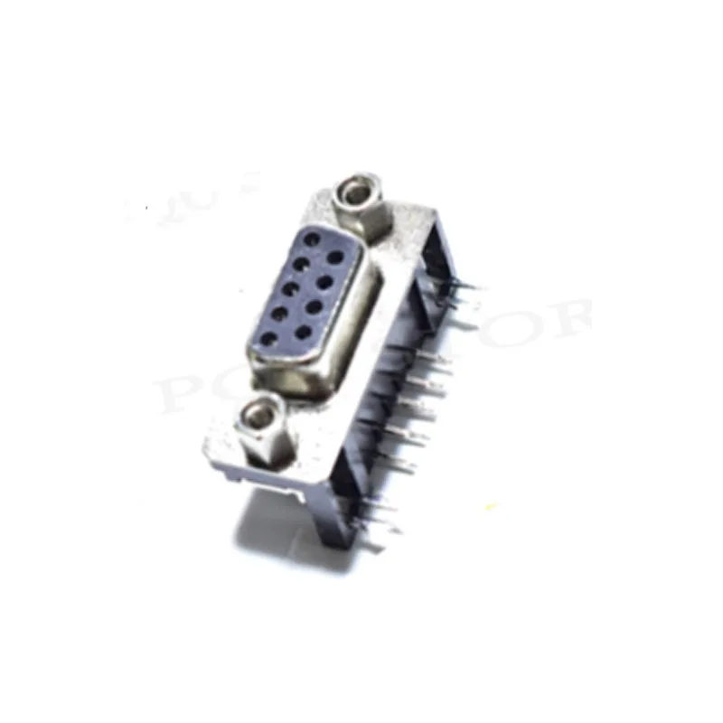 5 pces/lote DB-9 db9 macho e femea pcb montagem DR-9S conector do pwb rs232 conector pe angular horizontal plug-in placa