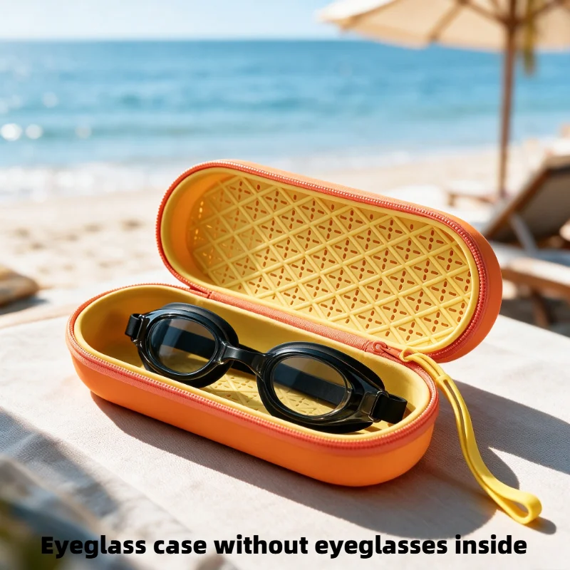 Silicone Hollow Drain Swimming Goggles Box Macaron Color Portable Case Eyeglasses Storage Container for Outdoor Water Activity