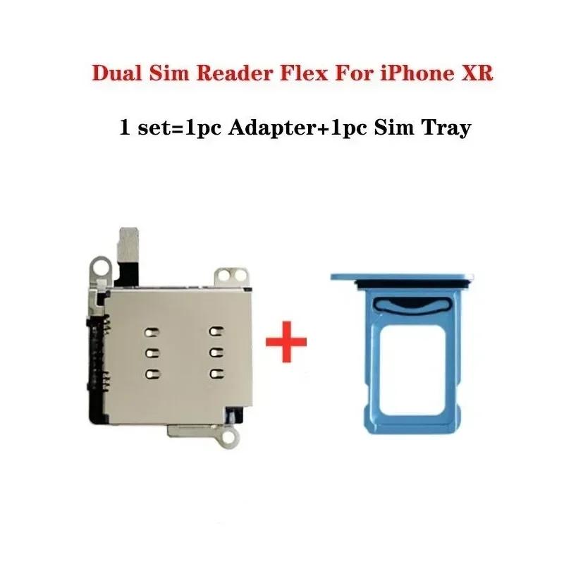 Dual Sim Card Reader Tray Slot Holder Connector Flex Ribbon Cable for IPhone 11 XR