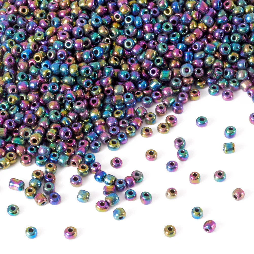 

1 pound 4MM Round Glass Seed Beads Spacer Beads 6/0 for Jewelry Making DIY Bracelet Necklace Handmade Craft Supplies hole: 1mm