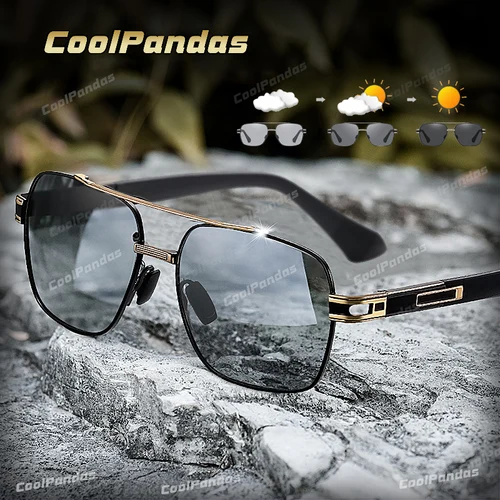 CoolPandas gafas de sol polarizadas de alta calidad para hombres y mujeres protección fotocromática UV400 gafas de sol de conducción lentes camaleón Unisex