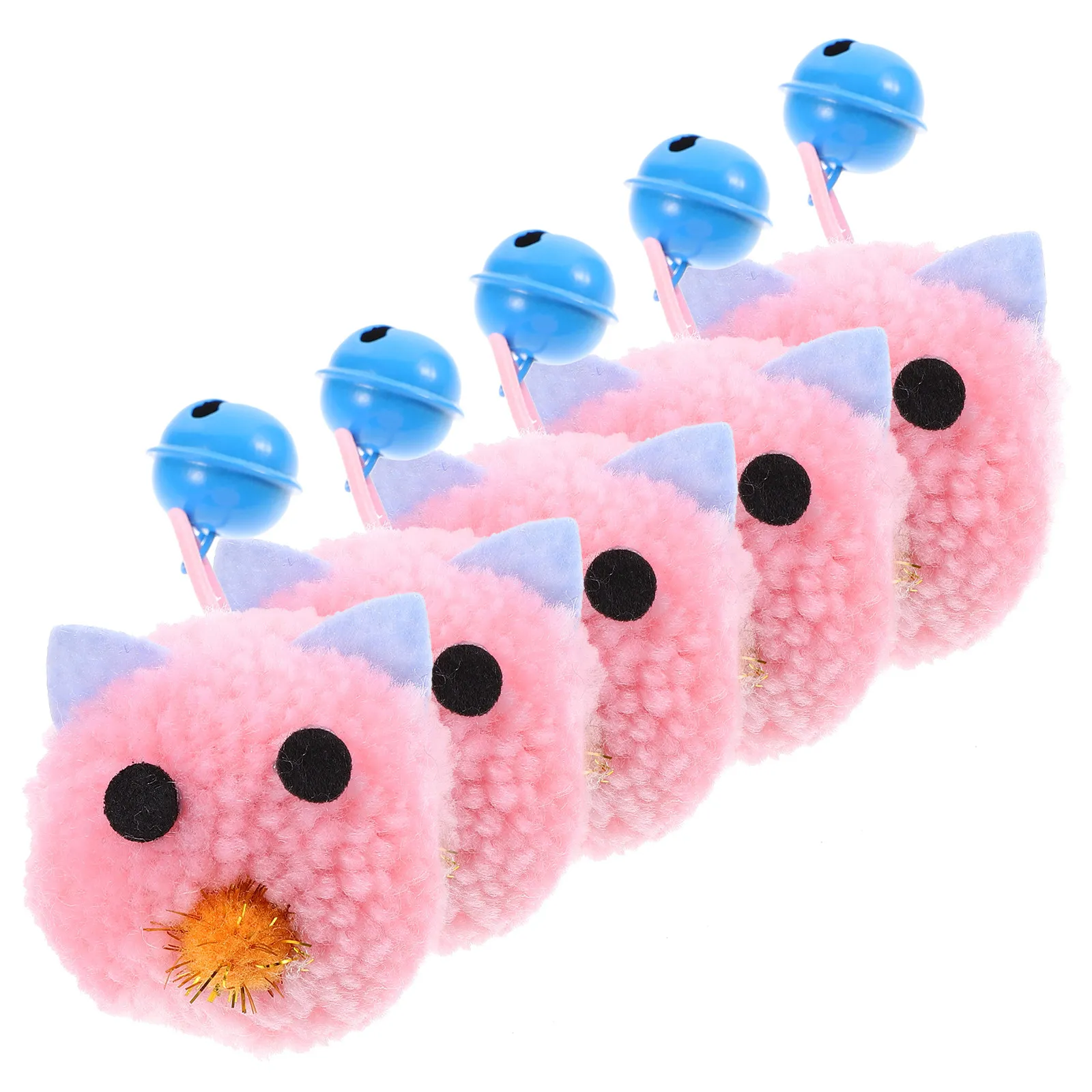 

5Pcs Mouse Shaped Cat Mice Indoor Interactive Plaything Safe Natural Material Kitten Exercise Entertainment Cat Mice Plaything
