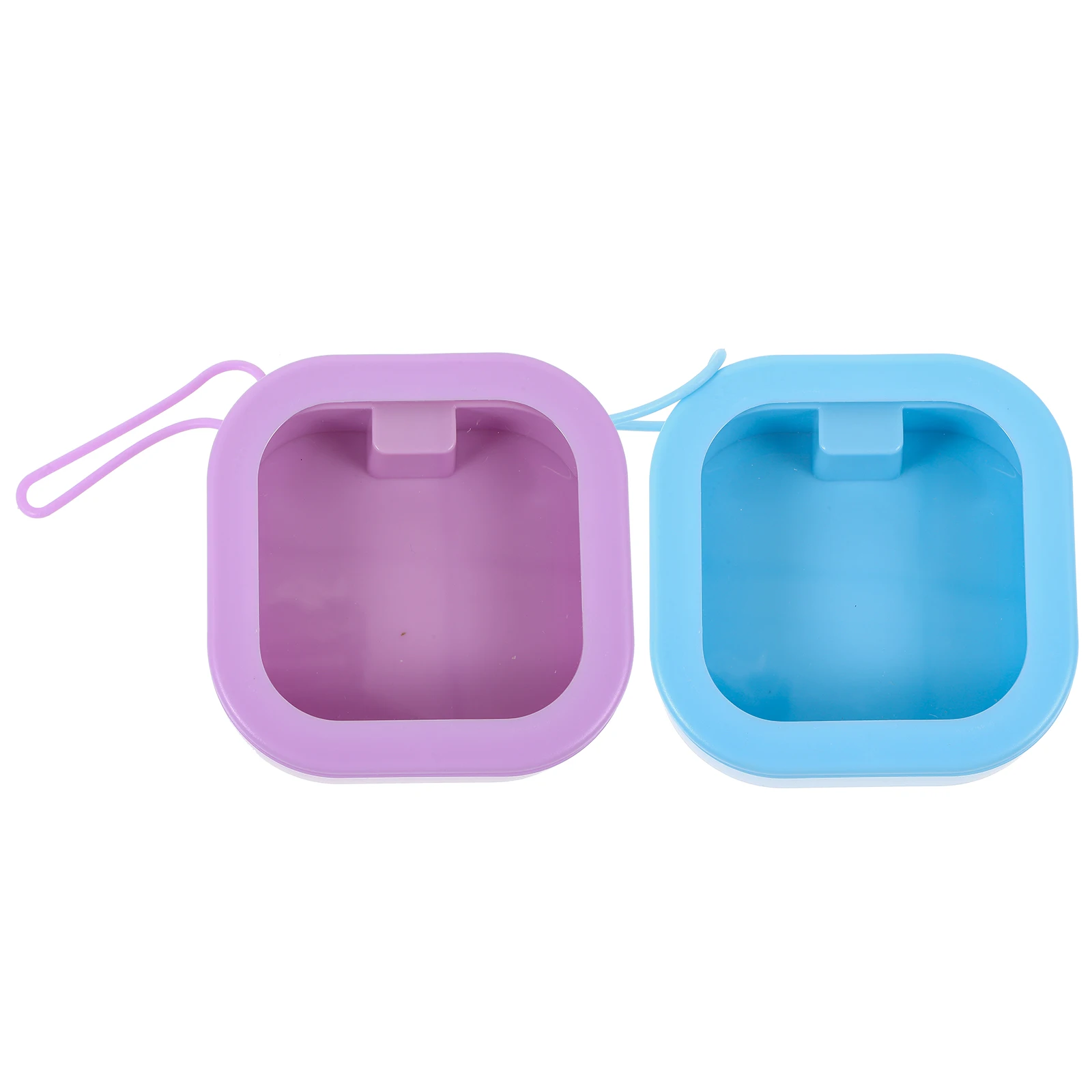 

2 Pcs Jewelry Holder for Women Portable Storage Box Plastic Travel Case Hair Tie Organizer