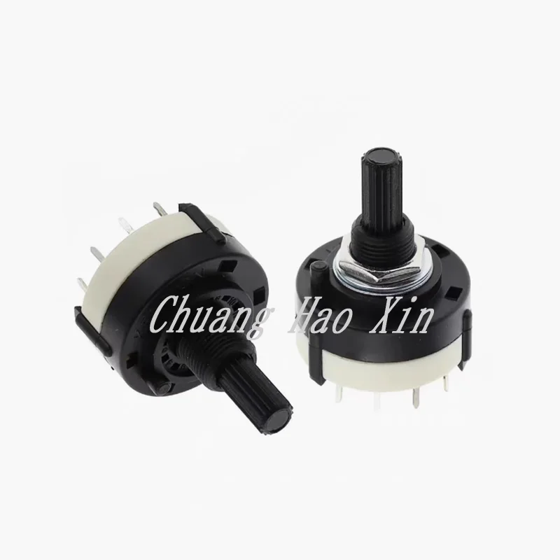 5PCS RS26 Band Switch Rotary Potentiometer Switch 1 Knife 2 Knife 3 Knife 4 Knife P/12/6/4/3 Gear T Handle Length 20 Axes
