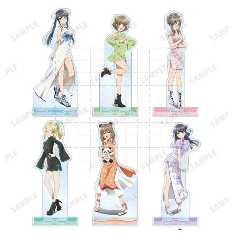 Game Sakurajima Mai Azusagawa Kaede Toyohama Nodoka Makinohara Shoko Acrylic Stand Doll Anime Figure Model Cosplay Toy for Gift