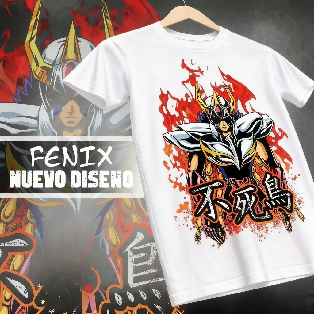 Summer Hot Sale Kurogane Ikki T-shirt Saint Spirit, Chinese Zodiac Knight, Anime, Shun, Men's Round Neck Short Sleeve