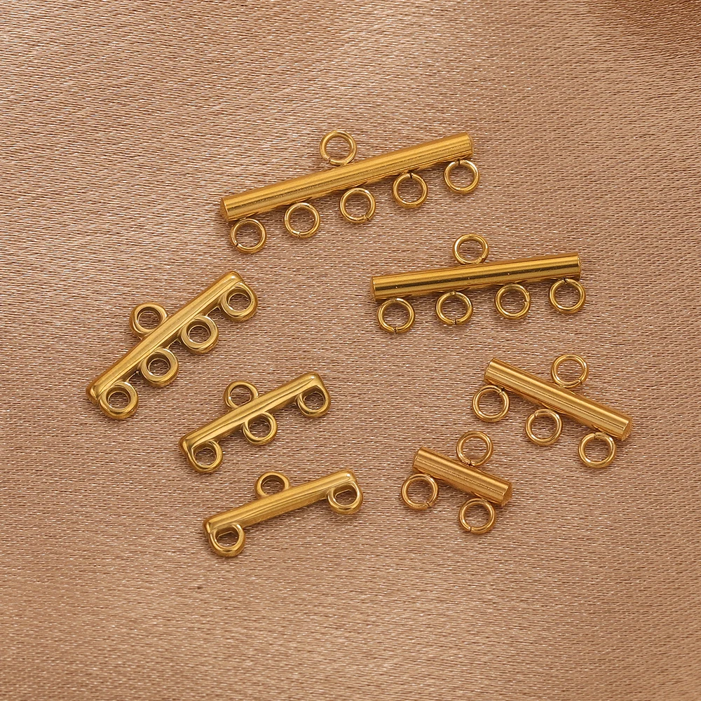 10pcs Stainless Steel Layer Clasp Bails Connector DIY Jewelry Bracelet Necklace Layering Clasp For Jewelry Connector Charm Bulk