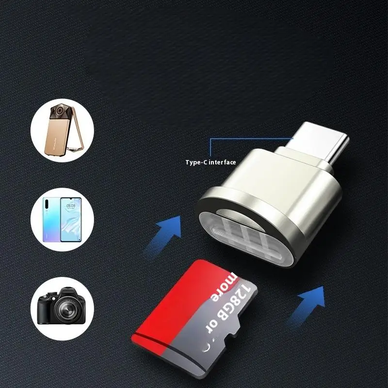

1 шт. цинковый сплав USB 3.1 Type-C TF устройство чтения мобильных карт для ноутбука Xiaomi многофункциональное устройство чтения карт OTG