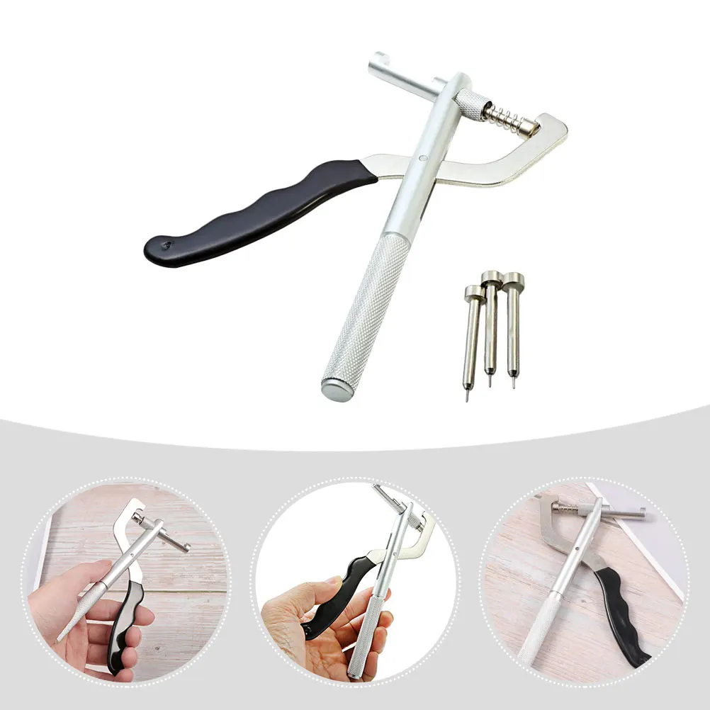 

1 set 1 Set Metal Watch Strap Pliers Durable Rust-Resistant Ergonomic Handle Watchband Adjuster Link Pin Remover Repair Tool For