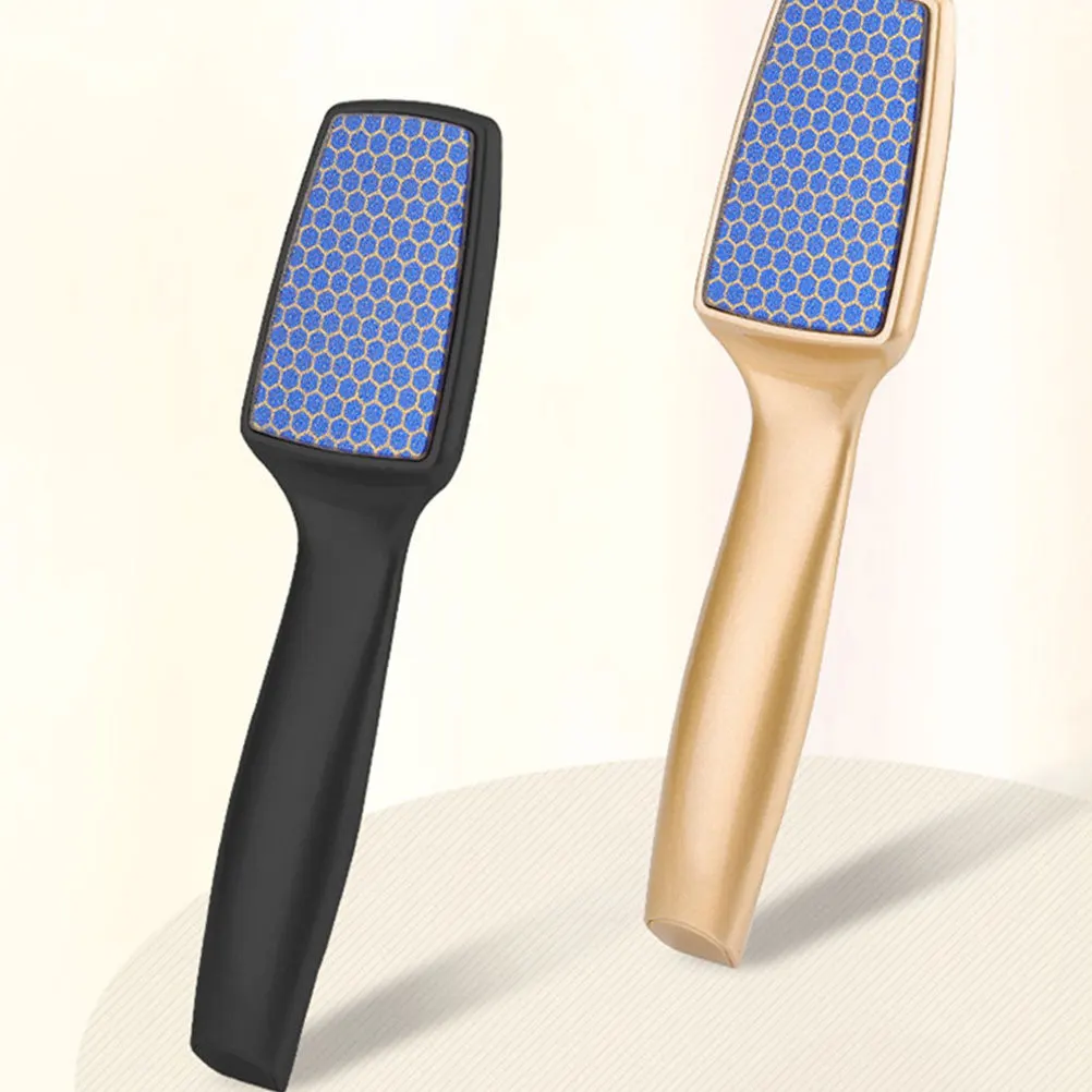 ตะไบเท้านาโนคริสตัล 1 ชิ้น สำหรับขจัดผิวหนังที่ตายแล้ว อุปกรณ์ทำเล็บเท้าแบบพกพา ขัดหนังด้าน ขจัดเซลล์ผิวที่ตายแล้ว สีดำ อุปกรณ์ดูแลเล็บ