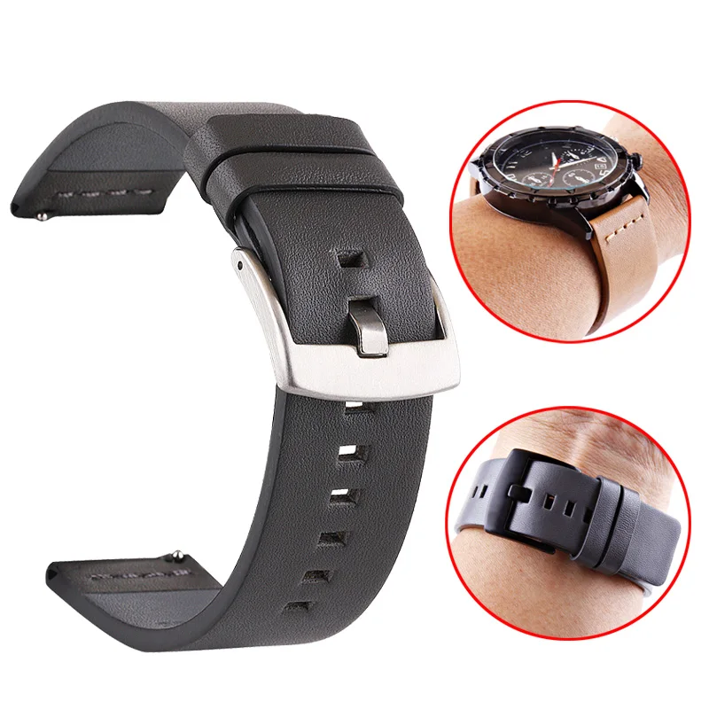 Leather Strap For Fossil GEN 6 44mm Band For Fossil GEN 5 5E 44mm/GEN5 LTE 45mm Bracelet 22mm Sport 43mm Smartwatch Wristbands