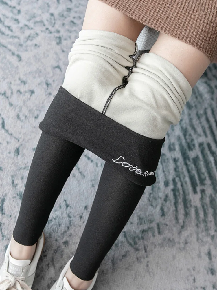 

New Winter Women Leggings Thick Velvet Thermal Pants Fleece Sexy Slimming High Waist Solid Warm Elastic Yoga Drop Shipping