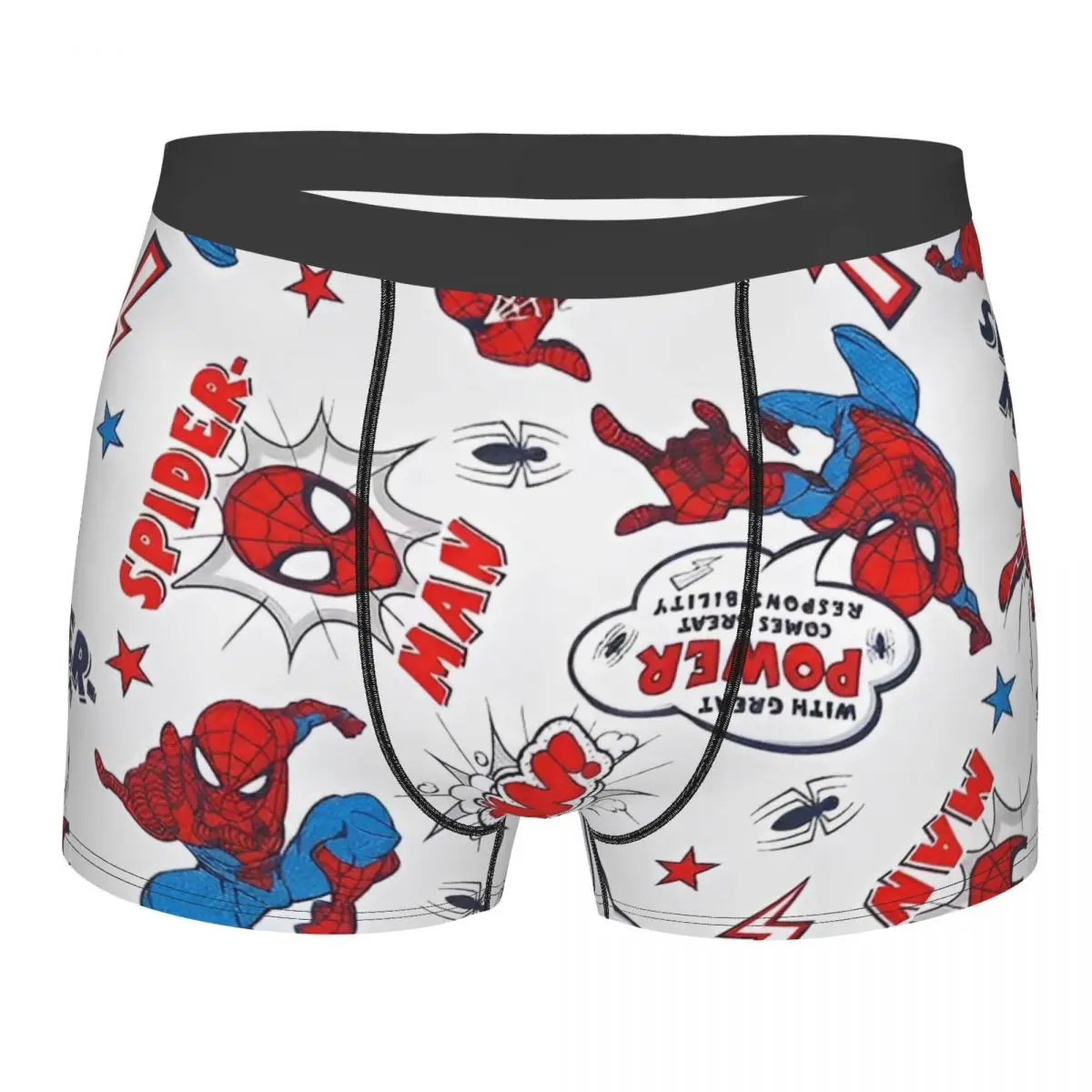 

Spider-Man Spiderman Hero Men's Underwear Boxer Shorts Panties Funny Breathable Underpants for Male Plus Size