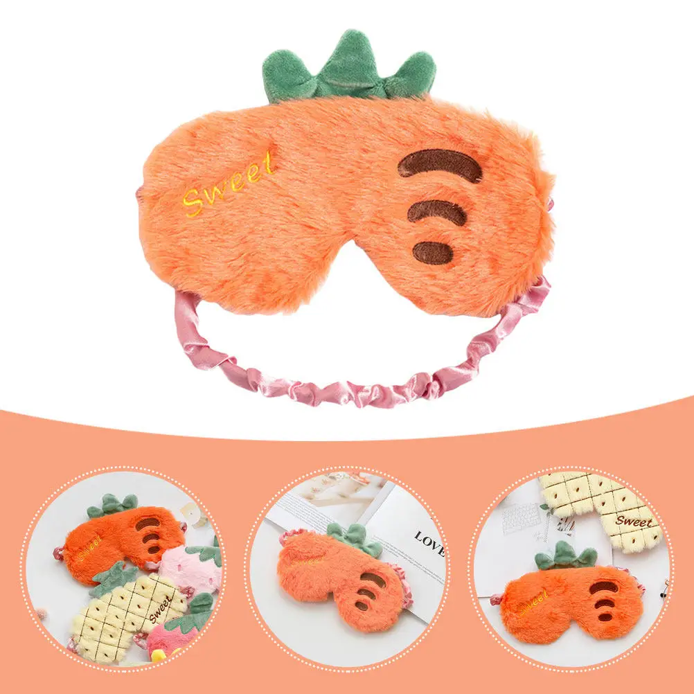 Carrot-Shaped Sleeping Eye Mask Soft Comfortable Lightweight Fit for Home Office Travel Train Nap Eye Care Cartoon Design Easter