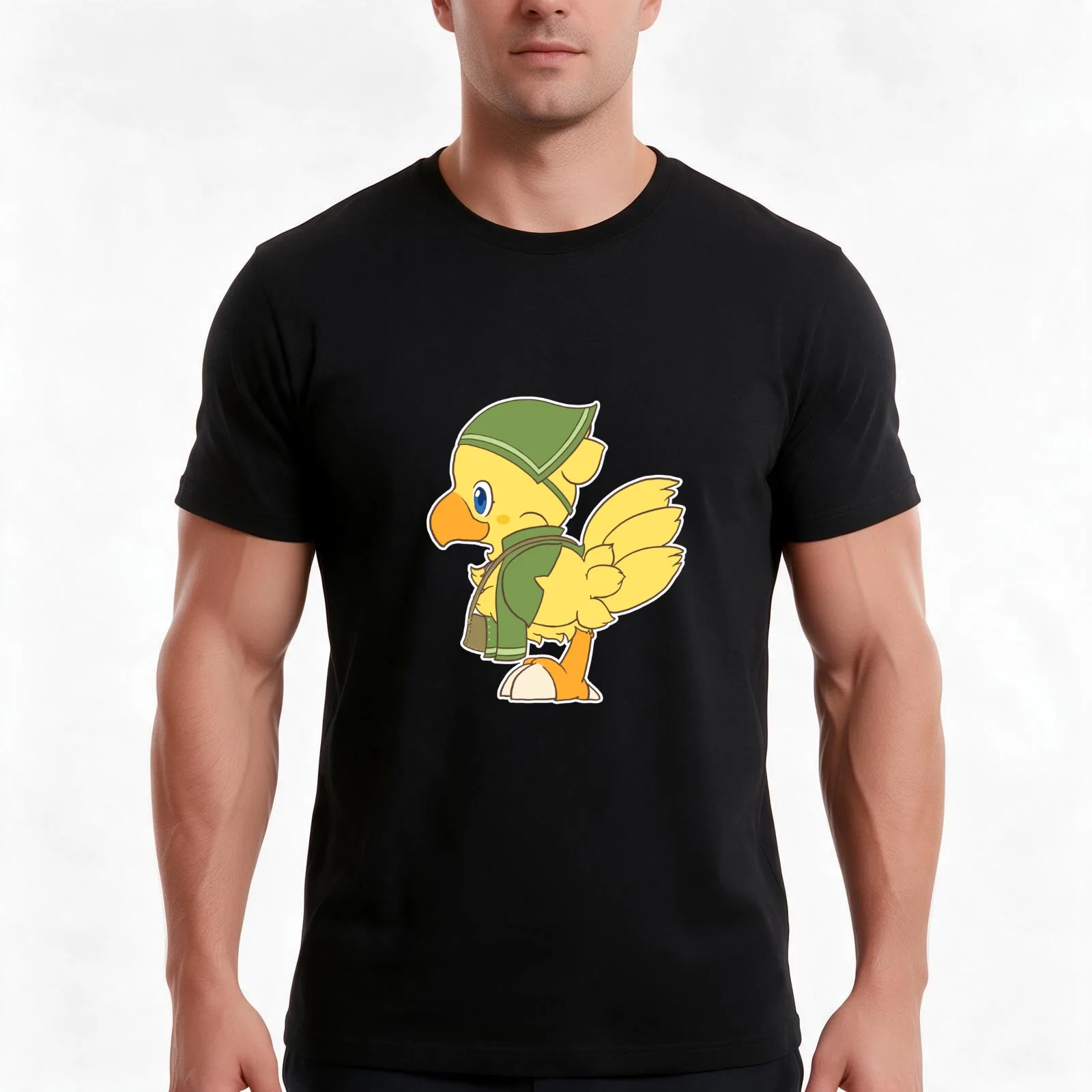 Apothecary Chocobo T-Shirt, Summer Casual Cotton Tee, Oversized Streetwear Tops, Vintage Graphic Print, Loose Fit Short Sleeve
