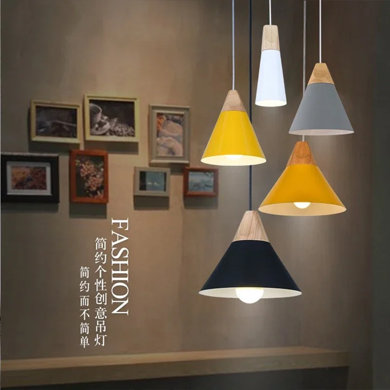 

Modern Pendant Lights Multicolor E27 for Kitchen Fixtures Hanging Lamp Lampshade Home Chandelier Bedroom Table Dining Room