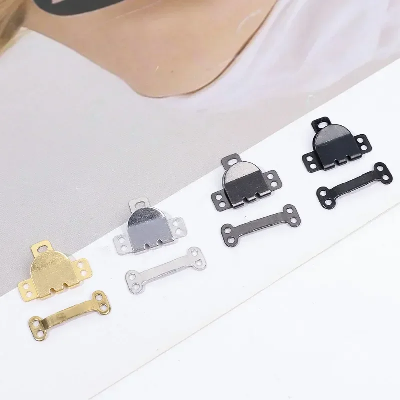 6/1 Set Metal Fastener Buttons Women Skirt Buckle Pants Trousers Extenders Sew-on Suit Coat Garment Hooks DIY Sewing Accessories