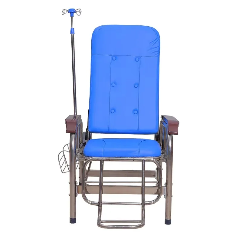 Comfortable Adjustable Infusion Chair with I.V. Stand for Hospital