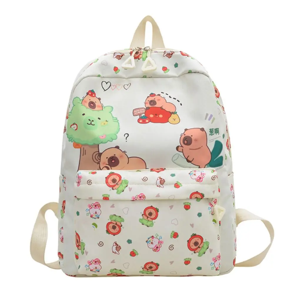 

High Quality Nylon Backpack Capybara Large Capacity Shoulders Bag Alleviate Burden Lightweight Bookbags Students