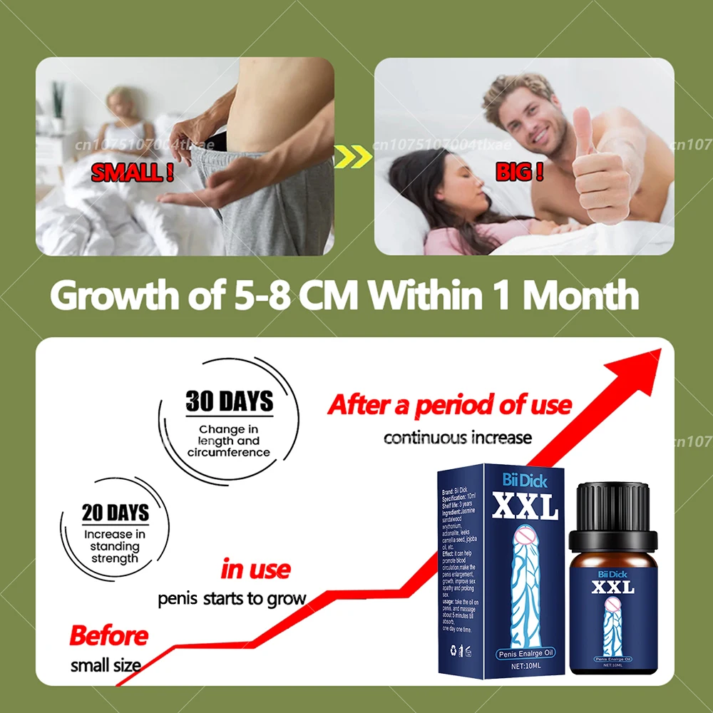 XXL Penis Permanent Thickening Growth Man Massage Enlargement Oils Cock Erection Enhance Big Dick Enlarge Liquid Men  Enlargeme