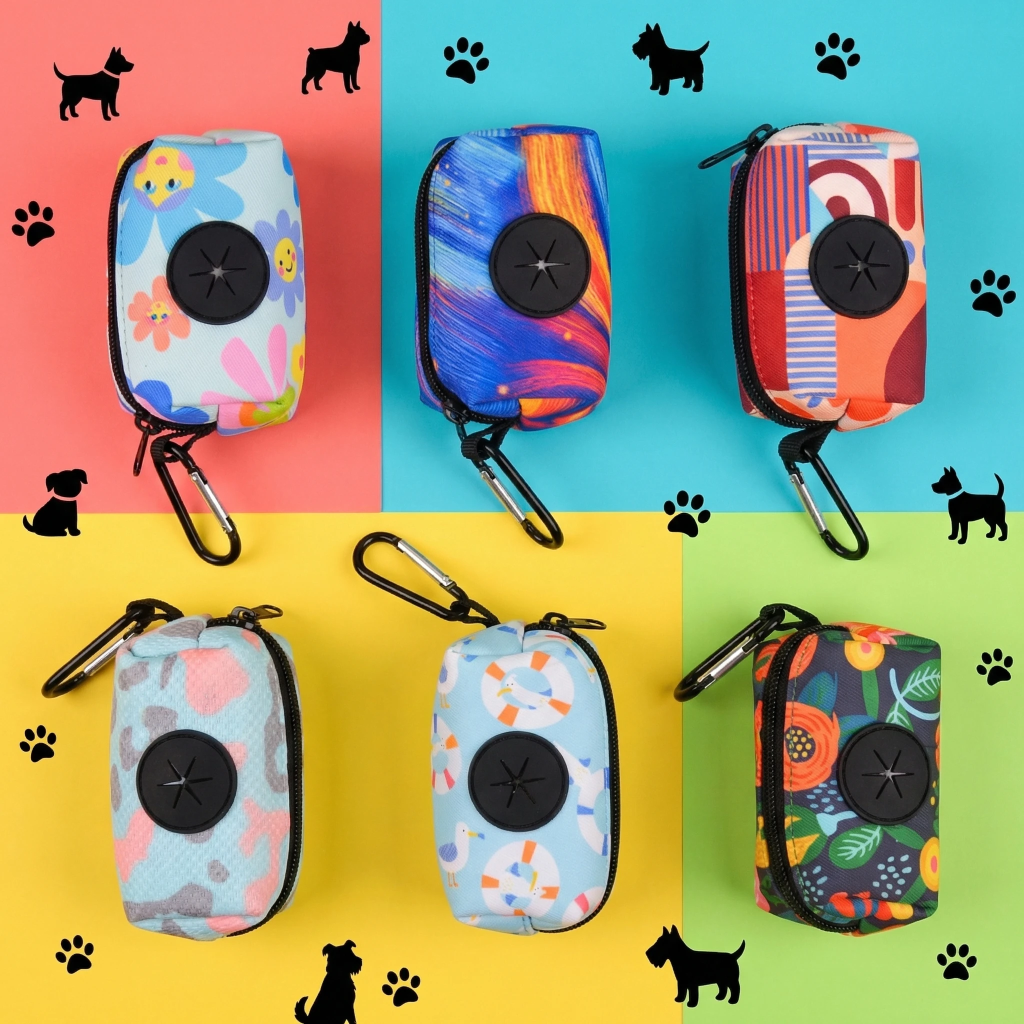 2 piezas/1 pieza Soporte para bolsas de excrementos de mascotas/perros - Funciona con cualquier perro ​ ​ correa (sin correa ni bolsa para excrementos)