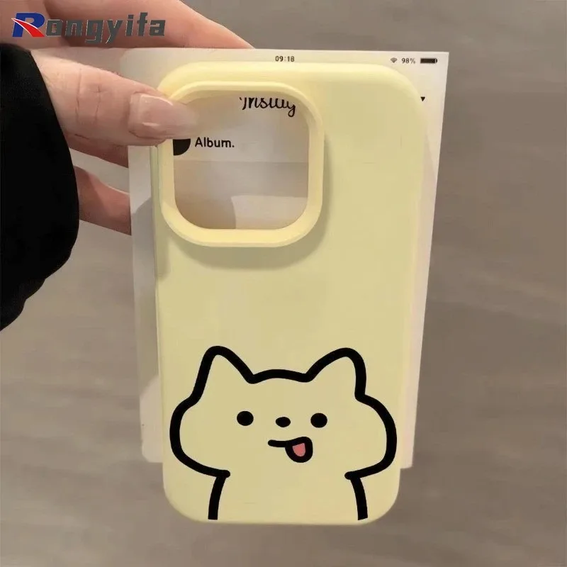 

For Huawei Pura 80 Ultra 70 Pro Plus Mate 70 60 50 Pro Plus 50E Phone Case Simple Matte Cute Animal Solid Soft Cover