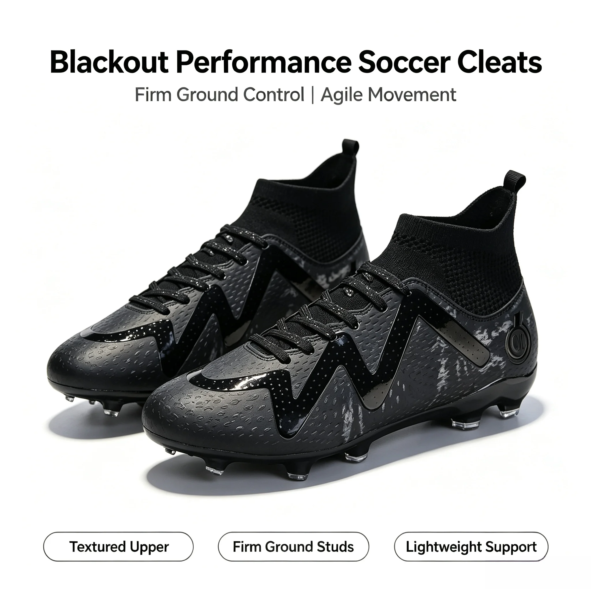 1 Pair Men's Soccer Cleats, for Adults and Students Anti-slip Professional Training Sneakers for Football Practice and Grassland