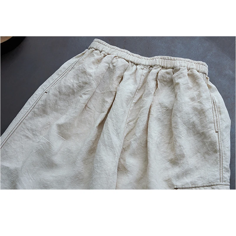 고품질 리넨 여성 9 점 바지 봄과 가을 스트레이트 바지 야외 관광 하이킹 조깅 캐주얼 바지 루즈